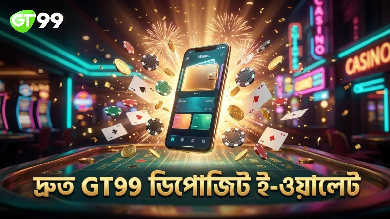 বিভিন্ন ই-ওয়ালেটের মাধ্যমে দ্রুত GT99 ডিপোজিট সম্ভব।